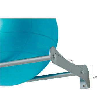Suporte de parede para bolas de fitness 220 cm