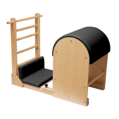 ELITE Pilates Barrel (Ladder Barrel) with wooden base.