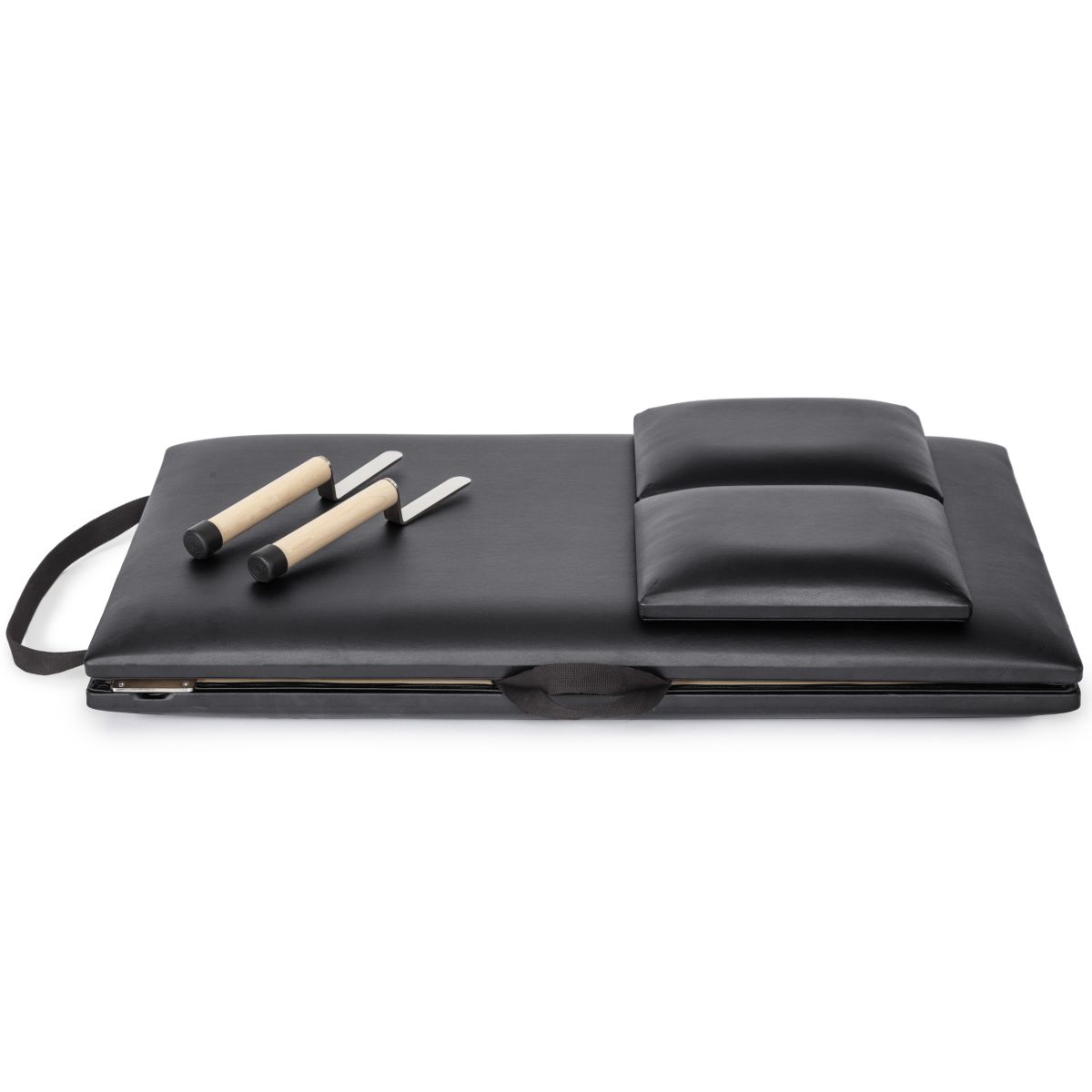 Primasole Folding Travel Yoga Mat Foldable Light Weight Easy To Carry To Workout Fitness Class Beach Park Travel Picnics 4mm Thick Black Color PSS91NH048A - View #9
